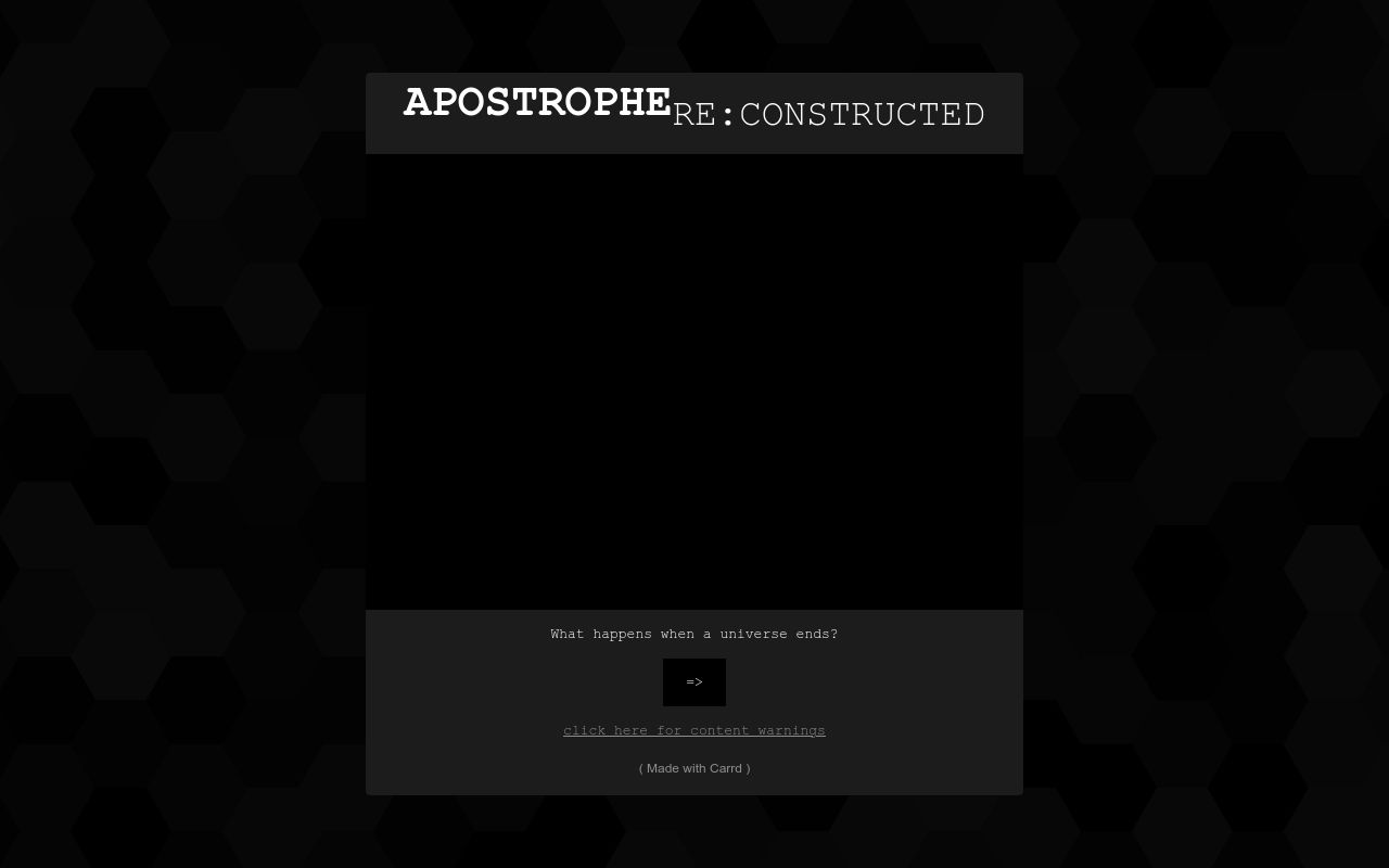 Carrd profile picture for @apostrophe